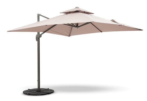 Double Top Patio Umbrella Garden Parasol Waterproof Canopy AJUNION W300xD300xH260cm
