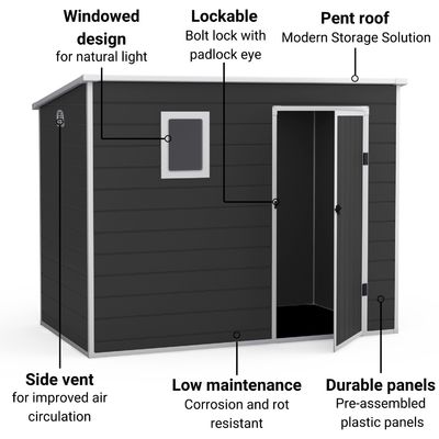Efficiently Organize Your Garden Tools with W236xD130xH194cm Lockable Garden House