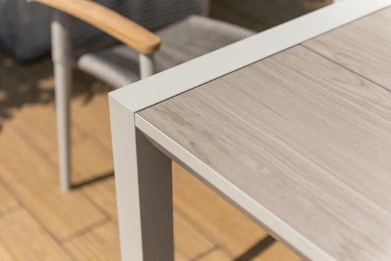 Enjoy Al Fresco Meals with AJUNION Luxury Aluminum Garden Set and Rope Weave Armchair