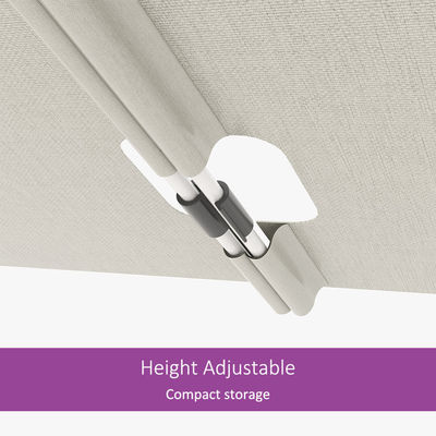 Modern Design Rectangle Balcony Sun Shade Umbrella with Waterproof Canopy by AJUNION