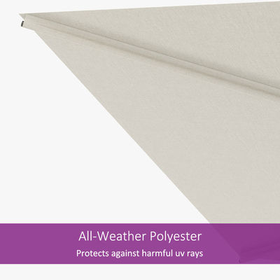 Modern Design Rectangle Balcony Sun Shade Umbrella with Waterproof Canopy by AJUNION