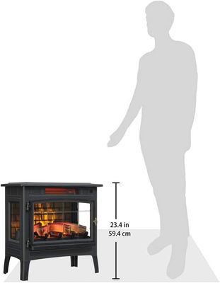 1000 Square Feet Heating Area Electric Fireplace with 3D Flame and Eco-friendly Design