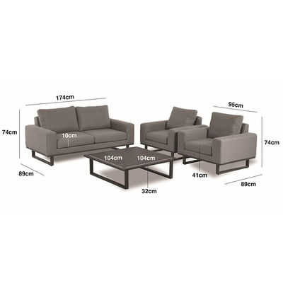 Elevate Your Garden with AJUNION All Weather Fabric Outdoor Furniture Sofa Lounge Set