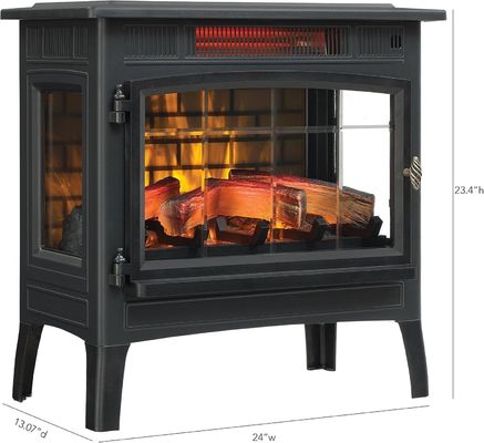 1000 Square Feet Heating Area Electric Fireplace with 3D Flame and Eco-friendly Design