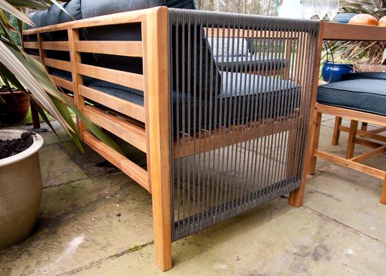 Outdoor Dining Set featuring Solid Wood Corner Sofa and 3 Seater Bench for Relaxing Meals