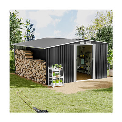 Rodent Proof AJUNION Outdoor Garden House with Firewood Storage W329xD313xH178cm