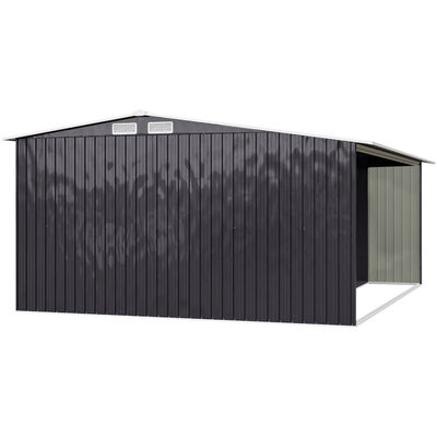 Rodent Proof AJUNION Outdoor Garden House with Firewood Storage W329xD313xH178cm