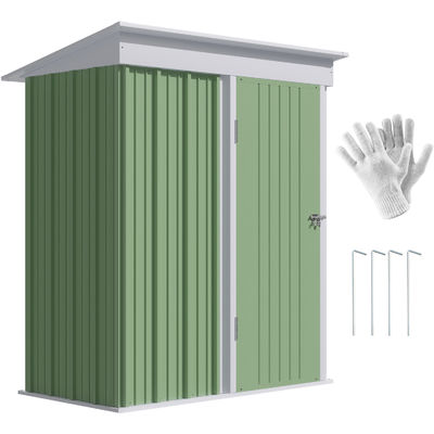 Secure Lockable Door Storage Shed for Tools and Bikes 2-tier Adjustable Shelf Design