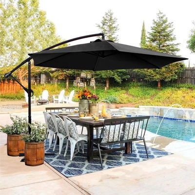 Patio Umbrella 10FT Steel Frame Waterproof Sun Shade Parasol for Outdoor Hanging Offset