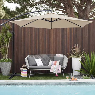 Patio Umbrella 10FT Steel Frame Waterproof Sun Shade Parasol for Outdoor Hanging Offset