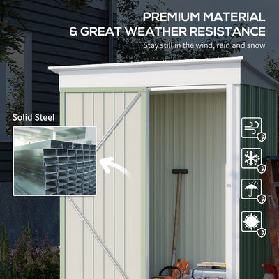 Secure Lockable Door Storage Shed for Tools and Bikes 2-tier Adjustable Shelf Design