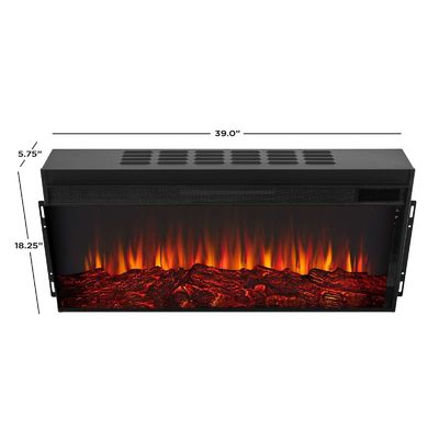 Electric Fireplace TV Stand with Adjustable Thermostat and NO App-Controlled by AJUNION