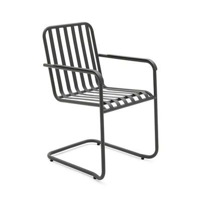 4 Seater Metal Steel Outdoor Furniture Garden Set with Square Table and Dining Chairs