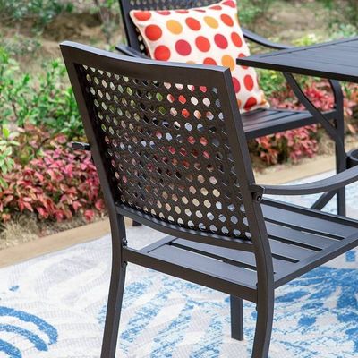 Stylish and Functional AJUNION Garden Set with L64 x W39 x H29 Inch Dining Table Size
