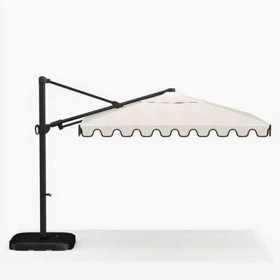 18&quot; W x 103&quot; H AJUNION Modern Aluminum Waterproof Parasol for Commercial Restaurant