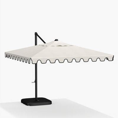 18&quot; W x 103&quot; H AJUNION Modern Aluminum Waterproof Parasol for Commercial Restaurant