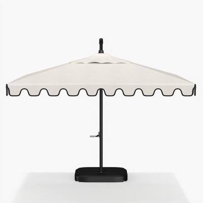 18&quot; W x 103&quot; H AJUNION Modern Aluminum Waterproof Parasol for Commercial Restaurant