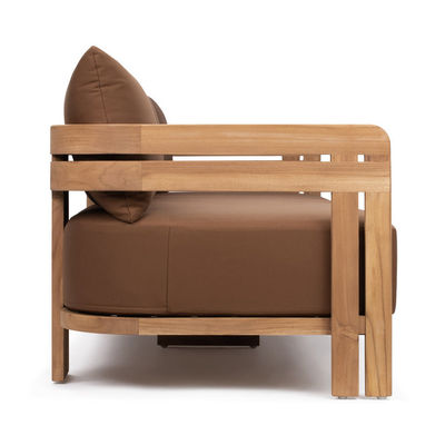 Modern Stylish Natural Teak Wood Lounge Sofa for Hotel Outdoor Patio Furniture Set