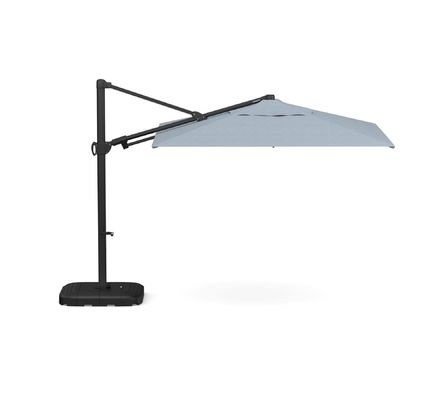 Waterproof Outdoor Umbrella AJUNION Large Size Aluminum Cantilever Umbrella with Base