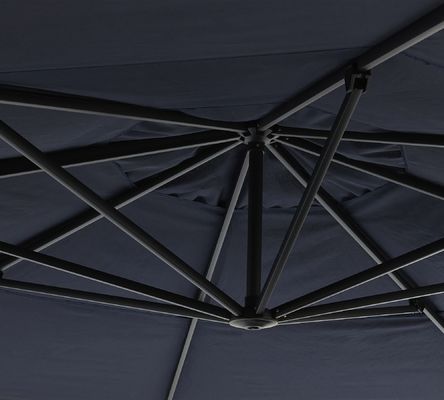 Waterproof Outdoor Umbrella AJUNION Large Size Aluminum Cantilever Umbrella with Base