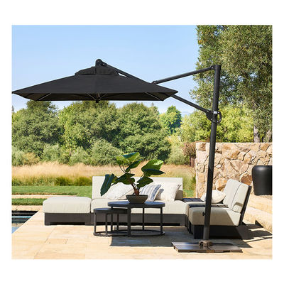 Waterproof Sunshade Aluminum Parasol 10ft Rectangular Cantilever Patio Umbrella for Garden