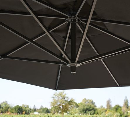 Waterproof Sunshade Aluminum Parasol 10ft Rectangular Cantilever Patio Umbrella for Garden