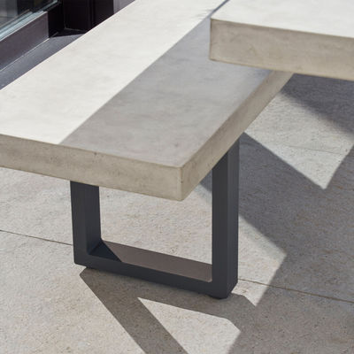 Outdoor Furniture AJUNION Modern Aluminum Garden Chair with Rectangular Dining Table