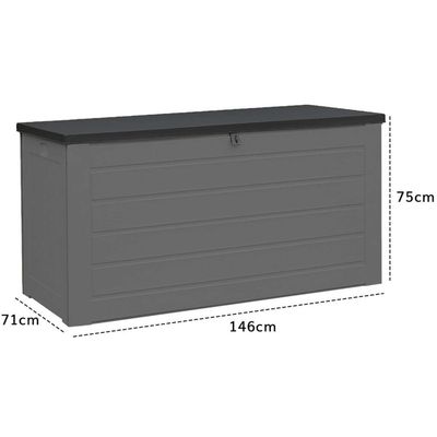 Polypropylene Outdoor Garden Storage Box for Poolside Patio AJUNION 390L 103 Gallons
