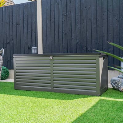 Polypropylene Outdoor Garden Storage Box for Poolside Patio AJUNION 390L 103 Gallons