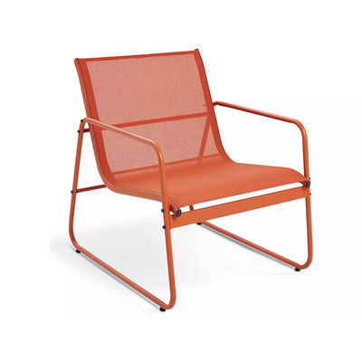 Outdoor Furniture AJUNION Colorful Macaron Metal Patio Set with 4 Seating Lounge Chairs