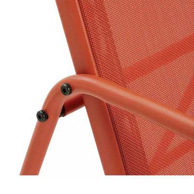 Outdoor Furniture AJUNION Colorful Macaron Metal Patio Set with 4 Seating Lounge Chairs