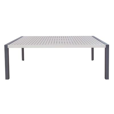 Outdoor Dining Set with Bench AJUNION 9 Piece Aluminum Frame and Metal Patio Furniture