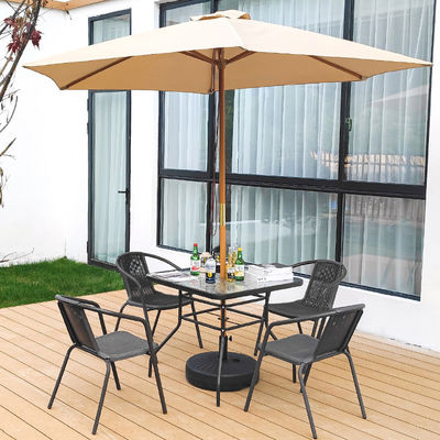 Wooden Pole Outdoor Garden Sunshade Umbrella for Patio Villa Restaurant Hotel