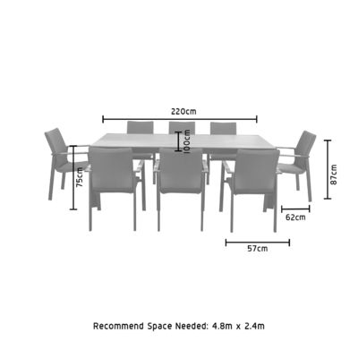 Y Mail Packing 8 Seater Outdoor Dining Set with Metal Furniture and Teak Wood Table