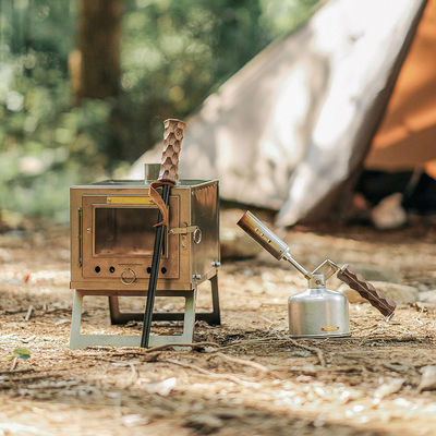 21*27.5*37.5 CM Mini Folding Ultralight Heating Stove for Outdoor Camping Hiking Black