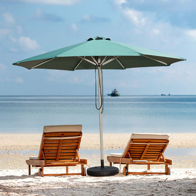 Outdoor Furniture Aluminum Alloy Tube Round Drawstring Parasol Umbrella for Patio and Pool