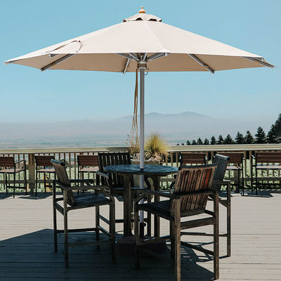Outdoor Furniture Aluminum Alloy Tube Round Drawstring Parasol Umbrella for Patio and Pool