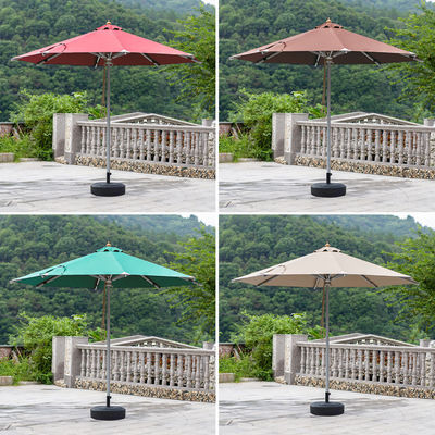 Outdoor Furniture Aluminum Alloy Tube Round Drawstring Parasol Umbrella for Patio and Pool