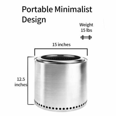 Stainless Steel Wood Burning Stove for Outdoor Camping and Hiking in Modern Style