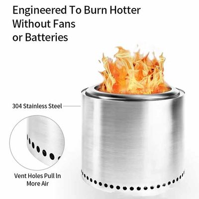 Stainless Steel Wood Burning Stove for Outdoor Camping and Hiking in Modern Style