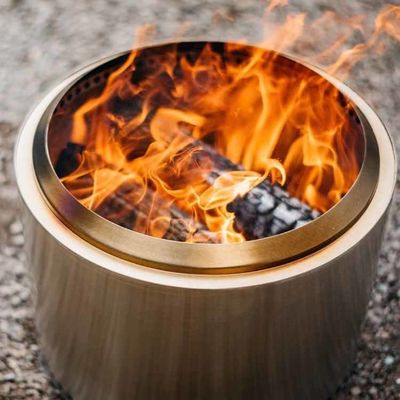 Stainless Steel Wood Burning Stove for Outdoor Camping and Hiking in Modern Style