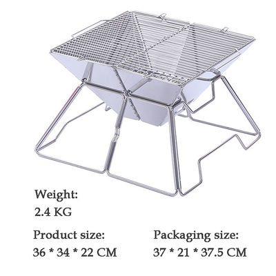 Folding Portable Camping Charcoal Barbecue Bbq Grill for Outdoor Hiking Picnic and BBQ