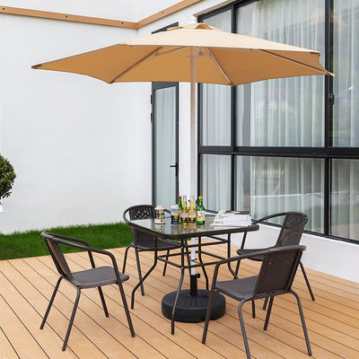 Camping Round Aluminum Center Pole Umbrella for Outdoor Restaurant Cafe Hotel Garden Beach