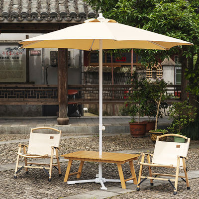 Camping Round Aluminum Center Pole Umbrella for Outdoor Restaurant Cafe Hotel Garden Beach