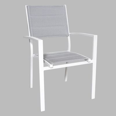 Modern Style Aluminum Outdoor Dining Set 12 Seat Armchair and Extendable Dining Table