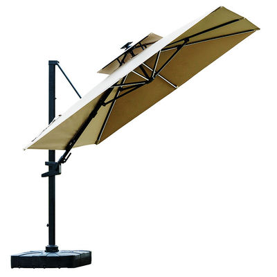 Mail Packing Custom Courtyard Garden Umbrella Aluminum Cantilever Parasol for Outdoor