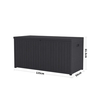 Weather Resistant Outdoor Storage Box for Garden Load ＞10kg W 56 x L 125 x H 61.5 cm