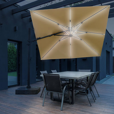Mail Packing Custom Courtyard Garden Umbrella Aluminum Cantilever Parasol for Outdoor