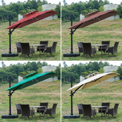 Mail Packing Custom Courtyard Garden Umbrella Aluminum Cantilever Parasol for Outdoor