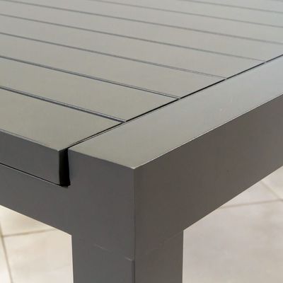 Metal Outdoor Furniture Dining Set AJUNION Luxury Aluminum Expandable Metal Table